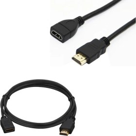 Resim HDMI Kablo Erkek Dişi Gold Uçlu 25 cm Uzatma (Mini Hd Rec. Için) 