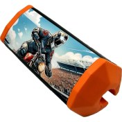 Resim Tongdashop Tesants Siyah Off-road Motosiklet Grip Orange Desenli - Atv Ve Dirtbike İçin Dayanıklı 