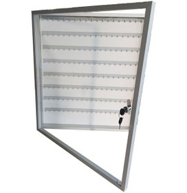 Resim 150'li Şeffaf Kapak Alüminyum Anahtar Dolabı 