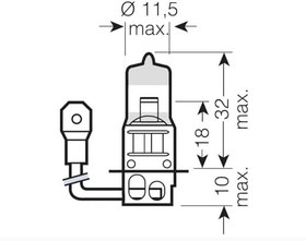 Resim Osram H3 12V 55W Orijinal Halojen Far Ampülü, 1 Adet Blister Ambalaj 
