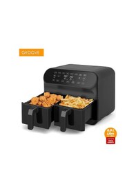 Resim Groove Max Plus XXL 1800W (4 L + 4 L) 8 L Çift Hazneli Smart Yağsız Beyaz Sıcak Hava Fritözü 