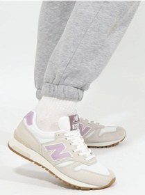 Resim New Balance 565 Bej Lila Kadın Sneaker Günlük Spor Ayakkabı 
