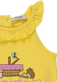 Resim Panço Kız Bebek Baskı Detaylı Sarı Atlet 