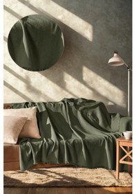 Resim Pamuklu Kaymaz Koltuk Örtüsü&koltuk Şalı Çizgi Desenli 170x200 