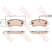 Resim TRW GDB2068 Fren Balatası Arka Çıft Fişli Ducato 06- / Boxer 06- / Jumper 06- 