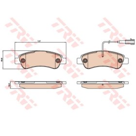 Resim TRW GDB2068 Fren Balatası Arka Çıft Fişli Ducato 06- / Boxer 06- / Jumper 06- 