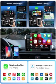 Resim METONTECH mini Kablosuz CarPlay & Android Auto Dönüştürücü | 2in1 Multimedya Adaptörü | USB - TYPE-C | Ai Box 