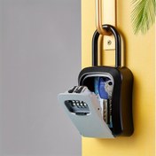 Resim 1 Adet Ağır Hizmet Tipi Güvenli Anahtar Kilit Kutusu, 4 Haneli Kombinasyonlu Kilit - Duvara Monte Anahtar Saklama Dolabı, Anahtar Tutuculu, Dayanıklı Plastik Yapı, Ev Anahtarları, Yedek Anahtarlar İçin Dış/İç Mekan Kullanımı, Taşınabilir Tasarım, Ev Güvenliği, asma kilit çeşitleri, çanta kilidi, şifreli kilit, asma kilit, asma kilit şifreli, valiz kilidi 