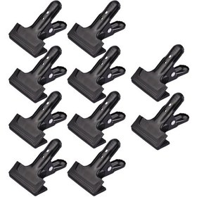 Resim Jeemson Fotoğraf Arka Plan Kumaşı Sabitleme İçin Metal Grip Klips - 10 Adet Siyah Maks. 5cm Açılış Genişliği 