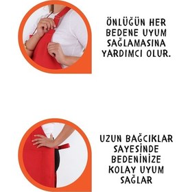 Resim Star Ayar Askılı Havlulu Mutfak Önlüğü Seti Havlulu Önlük Kırmızı-kırmızı 