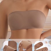 Resim Çıkarılabilir Pedli Şık Askısız Bandeau Sütyen - Yüksek Destek, Kaymaz, Naylon & Elastan Karışımı, Günlük Kıyafetler İçin Mükemmel, Dikişsiz Sütyen 