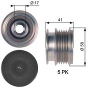 Resim Gates Oap7126 - Alternator Kasnagı Ford Mondeo Iv 07 15 2.5 Volv 
