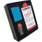 Resim Zippo Çakmak Parlak Sapphire Benzin Taş Set DU10-20446 
