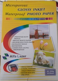 Resim Alfa A3 250 G 20 Adet Parlak Fotoğraf Kağıdı Microporous Waterproof 