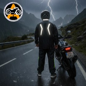 Resim Akgüneş Motogaraj Tübitak Onaylı Pvc Yağmurluk Seti - Su ve Rüzgar Geçirmez 