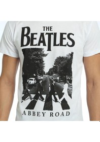 Resim Bant Giyim - Beatles Beyaz Erkek T-Shirt Tişört 