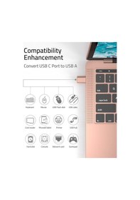 Resim Usb-c To Usb 3.0 Adaptör 2 Li Set Kompakt Pembe Dönüştürücü Yüksek Performanslı Pratik Seti 