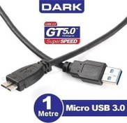 Resim 1mt USB 3.0 - Micro B Taşınabilir Disk Kablosu Dark