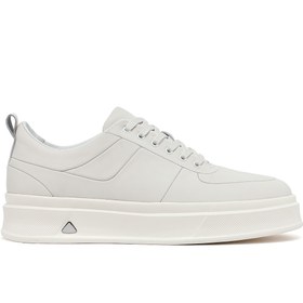 Resim Derimod Erkek Beyaz Bağcıklı Kalın Tabanlı Deri Sneaker,Kışlık Spor Ayakkabı 25WFD612318 