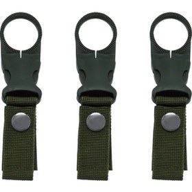 Resim Cloud011 Deep Green 3 Adet Siyah Naylon Tokalı Askı Kampçılık Tırmanma Bağlama Kancası Koyu Yeşil 
