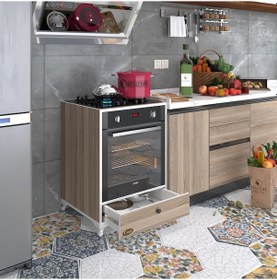 Resim Kenzlife Ankastre Modülü Kabini Fosfat Crd Fırın Ocak Dolabı Çekmeceli Ayaklı 