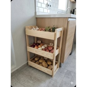 Resim Dabanlıoğlu Mobilya Dabanlıoğlu ahşap tasarım sebzelik doğal ahşaptan üretilmiştir 70X50X30 raf derinliği 8 cm 