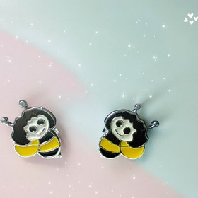 Resim Çalışkan Miniklere Özel Arı Gümüş Çocuk Küpesi 