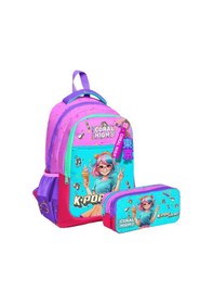 Resim Coral High Üç Bölmeli İlkokul Sırt Çantası Ve İki Bölmeli Kalemlik - Kız Çocuk - Pembe K-pop Dondurmalı Kız Çok Renkli 