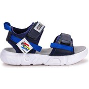 Resim Kiko Kids Cırtlı Yürüyüş Kız/erkek Çocuk Sandalet 200 Lacivert - 