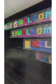 Resim Merylin 16x96 Matrix Esnek Led Ekran Telefon Kontrollü Cama Yapışan Araba Ev Dükkan Ofis Bluetooth Tabela 