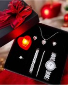 Resim Has Gümüş Taşlı Kadın Kutu Set 