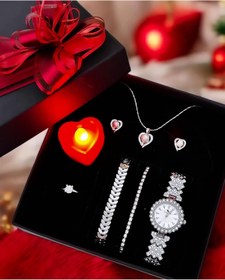 Resim Has Gümüş Taşlı Kadın Kutu Set 