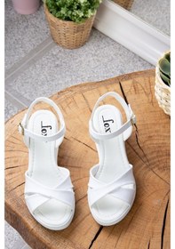 Resim Fox Shoes Beyaz Kadın Dolgu Topuklu Ayakkabı K674305009 