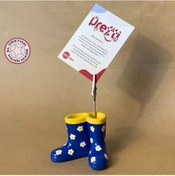 Resim Uretti - Pınar 6606 - El Yapımı Papatya Süslemeli Bot Şeklinde Biblo / Not Tutacağı - 5 X 7 Cm 