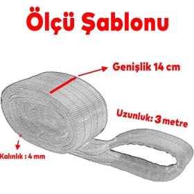 Resim Polyester Sapan Spanzet 6 Ton 3 Metre Kahve Sağlam Yük Kaldırma Taşıma Indirme Halat 