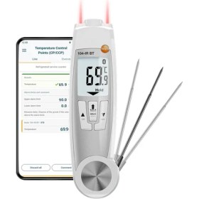 Resim Testo 104 Ir Bt Akıllı Lazerli ve Problu Gıda Termometresi 