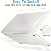 Resim MacBook Air/Pro için Ultra-İnce Şeffaf Sert Kabuk Kılıf - Çizilmeye Karşı Dirençli & Dayanıklı Koruma, Kolay Kurulum (1 Kapak + 1 Taban) 