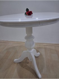 Resim BENGİ TİCARET Fiskos ST 17748 Baba ayak Model Parlak Kayın Arslan ayak MDF tabla Parlak Beyaz 