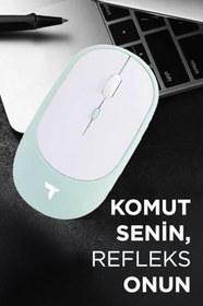 Resim Torima TM-16 Mavi Kablosuz Çift Modlu Sessiz Mouse Fare 