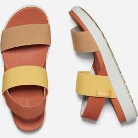 Resim Elle Backstrap - Kadın Sandalet - Turuncu/Sarı - 1026041 - 