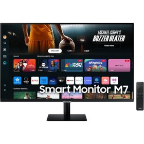 Resim Samsung M7 LS32DM702UUXUF 32" 4 ms 60Hz 4K UHD HDR10 Smart Siyah Monitör 