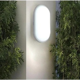 Resim Geldi Banyo Tavan Lambası Aydos 20W Oval Balkon Tavan Lambası 6400K Beyaz LED Işık Teras Duvar Lambası (Beyaz) 