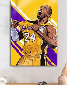 Resim Kobe Bryan, La Lakers - Parlak Metal Baskı Tablo 