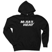 Resim Miami Heat White Siyah Kapşonlu Sweat Siyah 