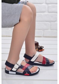 Resim Kiko Kids Kiko Şb 2517-26 Orto pedik Erkek Çocuk Sandalet Terlik Lacivert - Lacivert - Kırmızı 