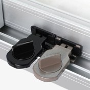 Resim 2 adet Ağır Hizmet Tipi Deliksiz Güvenlik Kilidi Kapı ve Pencere için - Alüminyum Alaşımlı Anti-Pinch Güvenlik Kilidi, Evcil Hayvan ve Yaşlılar Ev Koruma, Kolay Kurulum, Kahverengi/Siyah, Giriş Kapısı Kilidi, Kapı Güvenlik Kilidi, Şık Metalik Kaplama, Dayanıklı Metal Yapı 