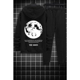 Resim Trendypassion Unisex The Moon Baskılı Eşofman Takımı 