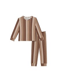 Resim Antebies Organik Pembe Uzun Kollu Kız Çocuk Pijama Takımı Renkli 