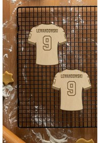 Resim Futbolcu Forma Kurabiye Kalıbı, Hamur Şekillendirici, Bisküvi Kalıbı, Kolay Kesim Ucu Beyaz 