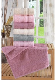 Resim Zeynep Tekstil Stars 6'lı 50x90 Cm El&yüz Havlu Seti Renkli Çok Renkli 